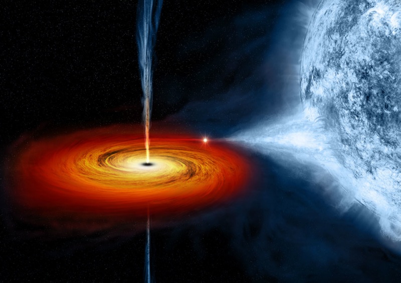 An artist's conception of a black hole binary in 4U1630-47, featured on APOD
